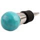 Round Sea Blue Glass Wine Stopper